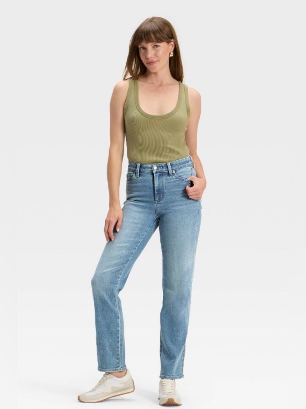 Universal Thread High Rise Slim Straight Blue Waist 16/33 Jeans